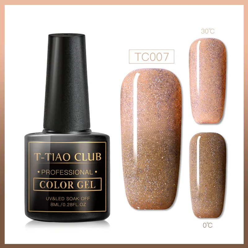 T-TIAO CLUB, 8 мл, термальный Гель-лак для ногтей, 2 цвета, меняющий температуру, замочить, УФ-Гель-лак для нейл-арта, лак для маникюра - Цвет: AAS07722