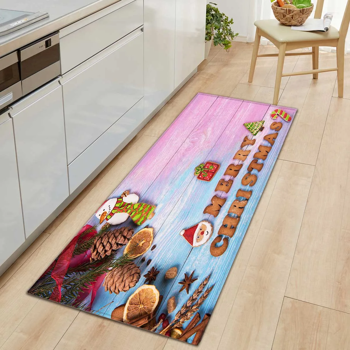 christmas kitchen mat carpet flannel living room carpet non slip welcome entrance door mat hallway rugs for bedroom bathroom free global shipping
