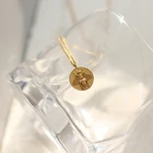 Новый дизайн модные не тускнеет из нержавеющей стали, покрытой 18k позолоченный Малый тиснение монета золотое украшение на шею с пчела ожерелье для женщин