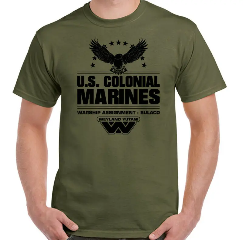 Футболка Alien Nostromo Prometheus Alleanza USA Colonial Marines Mensweyland|Мужские футболки| |
