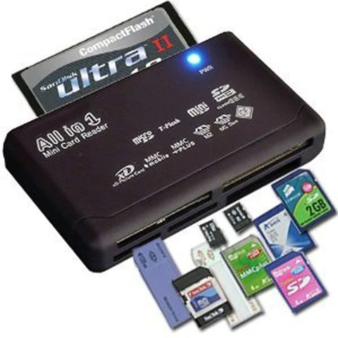 Универсальное устройство для чтения карт памяти для внешнего USB Mini SD SDHC M2 MMC XD CF - изображение