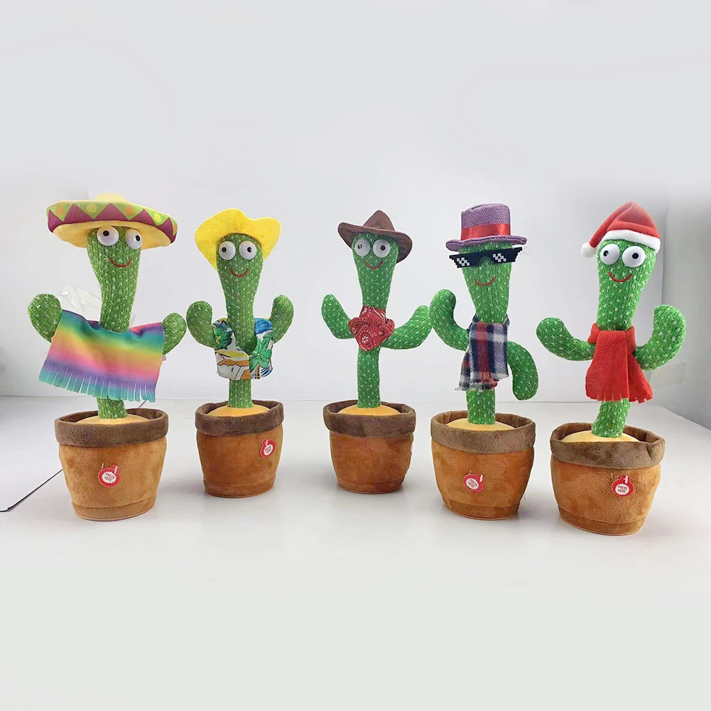 

Children Song Plant Cactus Electric Plush Stuffed Toy Plush Music Dancing Doll Baby Accompany Toys for Children Gifts Home Decor