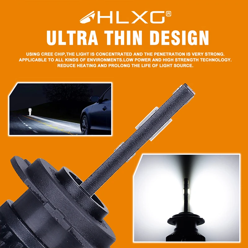 HLXG Canbus H4 H4/9003/HB2 светодиодный лампы для передних фар двойной Высокий Низкий Луч