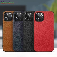 genuine leather case for iphone 13 12 11 pro max mini case lychee pattern phone case for iphone 12pro 13pro 11pro soft cover