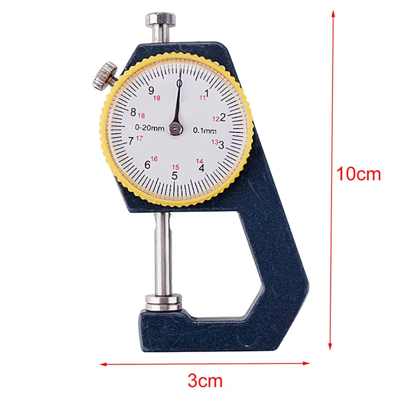 

Thickness Gauge Metal White Tester Measure Leathercraft Tool 0-20mm Flat Paper Tissue Jewelry Measuring Instruments
