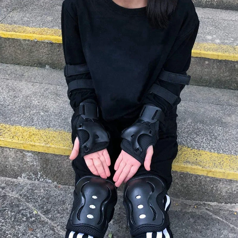 Наколенники налокотники комплект защитного снаряжения для роликов велоспорта