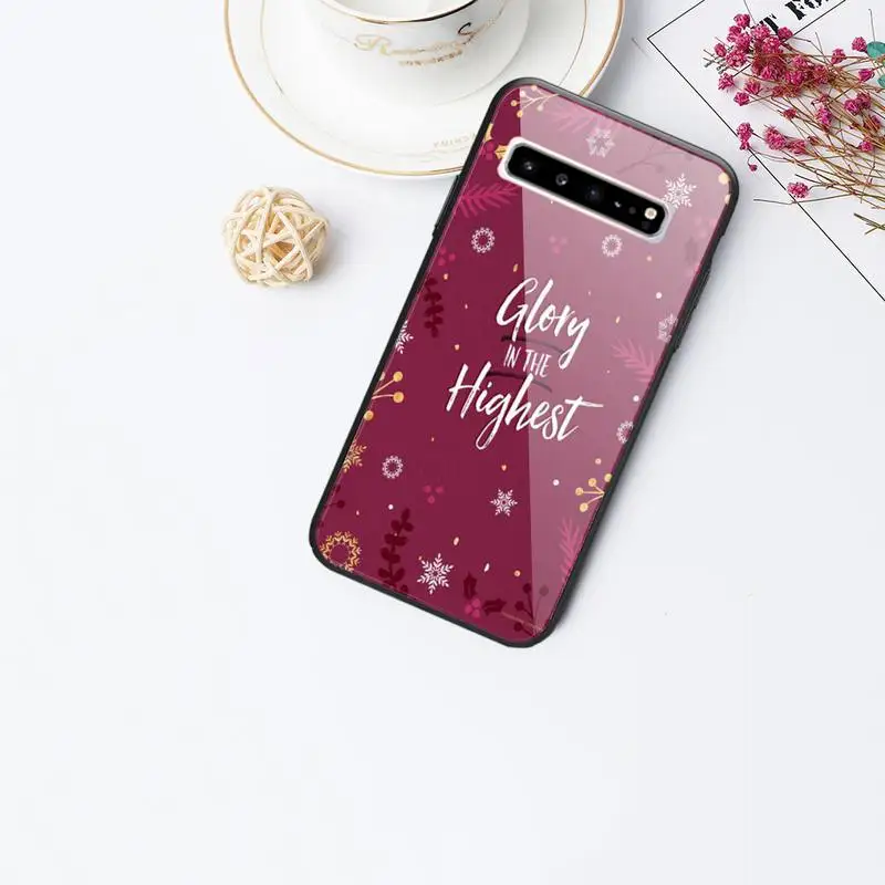 

Word Flower Glass Phone Case For Samsung Galaxy S20 Ultra S10 S9 S8 S7 Plus Edge S10 E Lite Note 8 9 10 Pro Cover