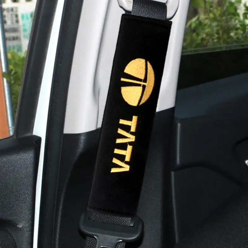 

VEHICAR 2PCS Car Seat Belt Cover For TATA Vehicle Accessories Safety Belt Pads Driver Shoulder Protector Universal