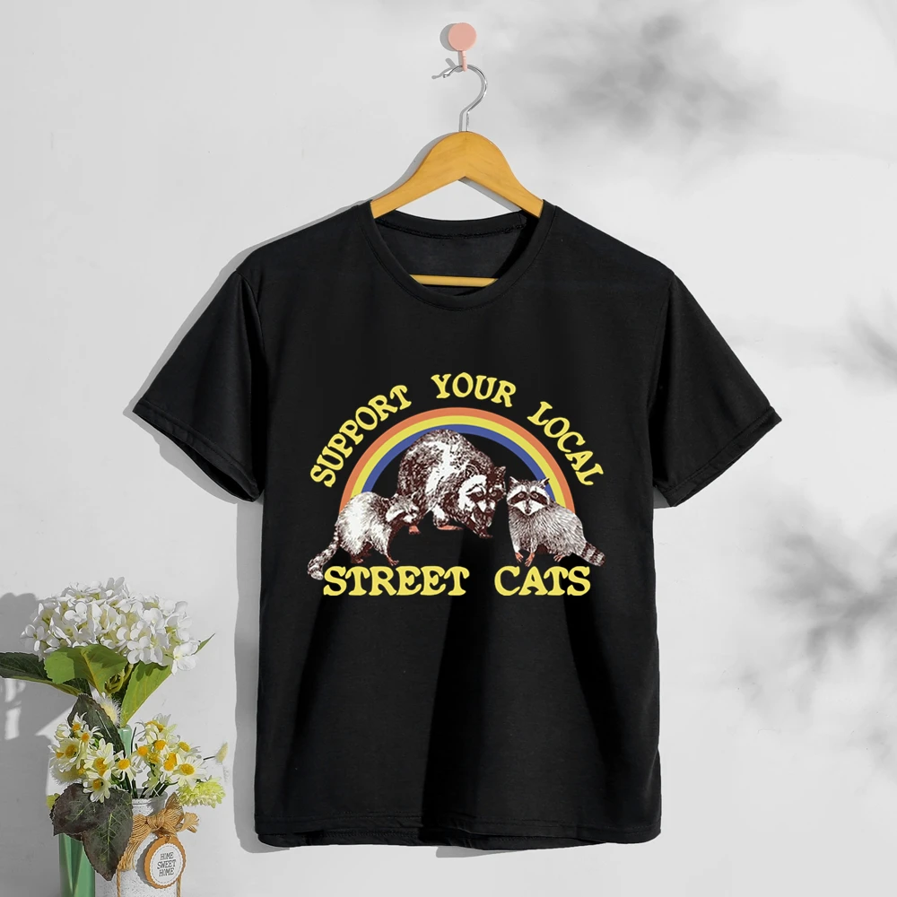 

Летняя женская футболка с радужным принтом, чёрная, белая, зелёная