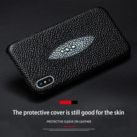 luxury cowhide phone case for iphone xr 6 6s 7 8 plus x xs max case pearl fish texture cover for 6p 6sp 7p 8p case