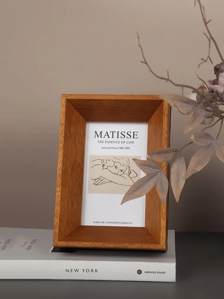 Элегантная картина фоторамка деревянный современный дизайн Постер