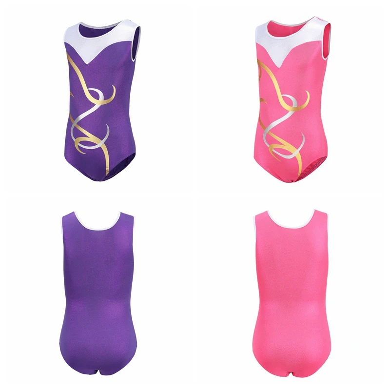 Женский гимнастический костюм для девочек танцевальные трико без рукавов