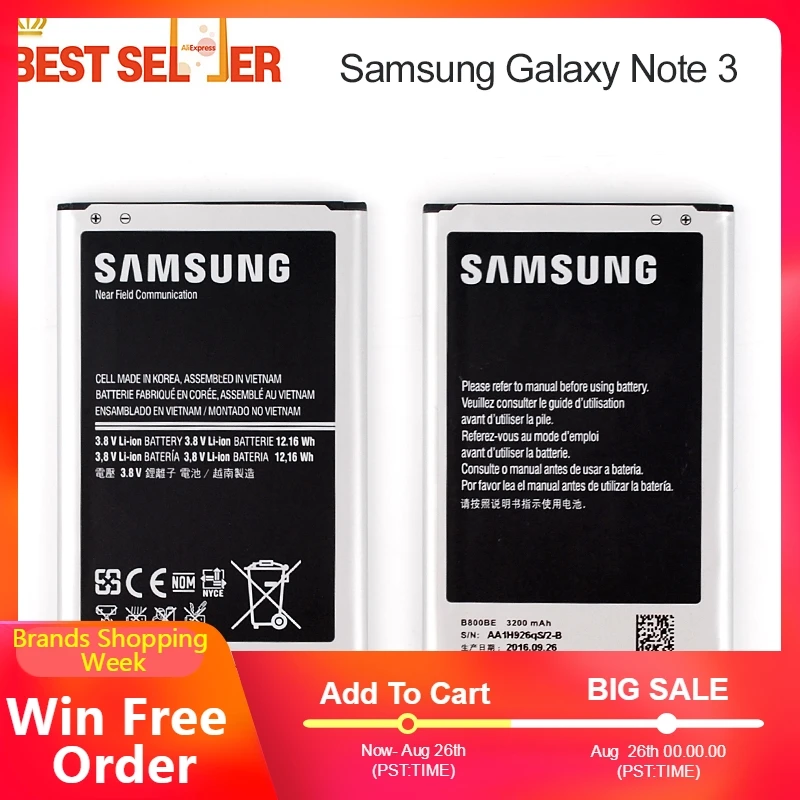 Замена Оригинальный аккумулятор для телефона B800BE samsung GALAXY Note 3 N9000 N9005 N900A N900 N9002 N9008
