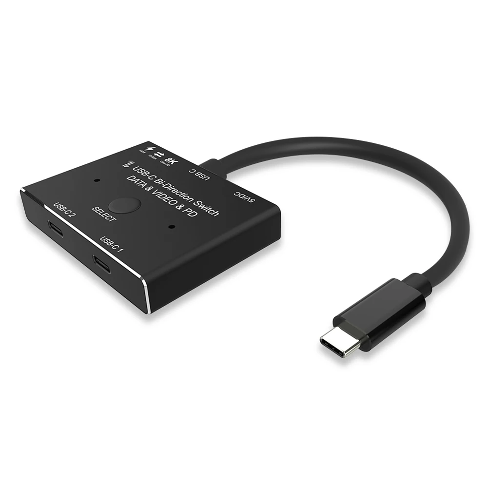 

USB 3,1 Gen 2 Type C ПЕРЕКЛЮЧАТЕЛЬ сплиттер 2 в 1 двунаправленный USB C Тип C сплиттер переключатель передачи данных