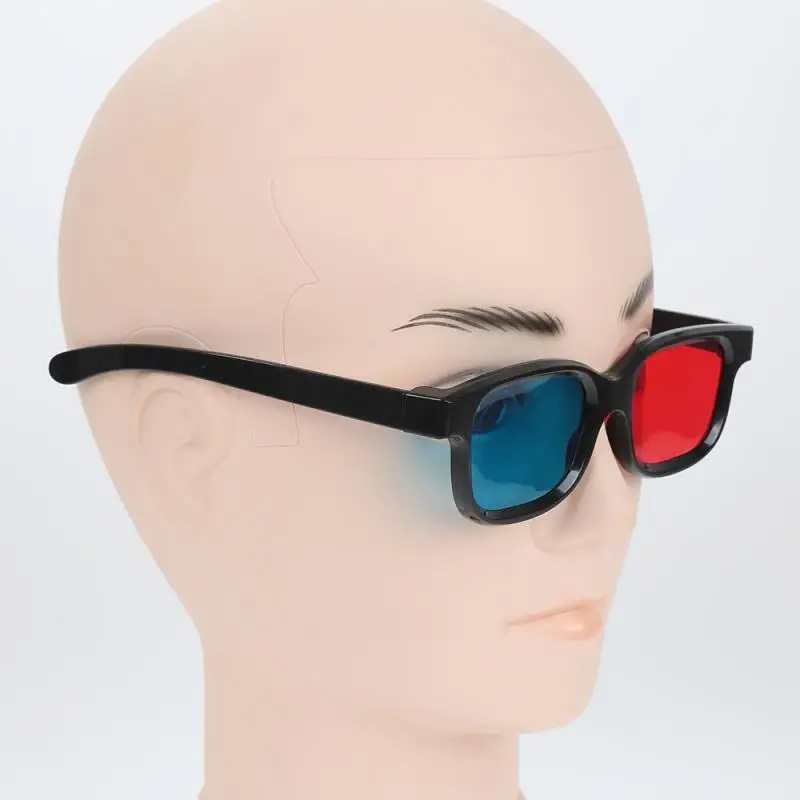 Новые красные синие 3D очки черная оправа для объемного анаглифа ТВ фильмов DVD игр