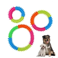 pet molar toy tpr rubber multicolor thorn ring dog toy pet bite resistant tooth cleaning training chew toys pet supplies