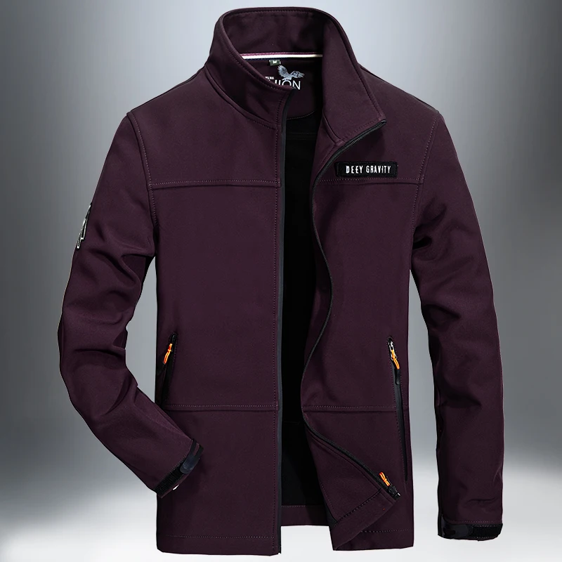 2020 Новая модная Осенняя мужская повседневная куртка одноцветная и пальто плюс