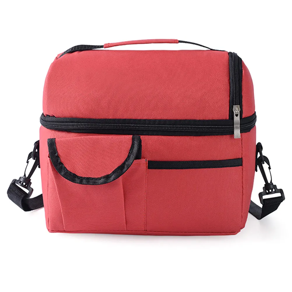 

Insulated Lunch Bag for Women Men Kids Cooler Adults Tote Food Lunch Box Double-layer FEA889