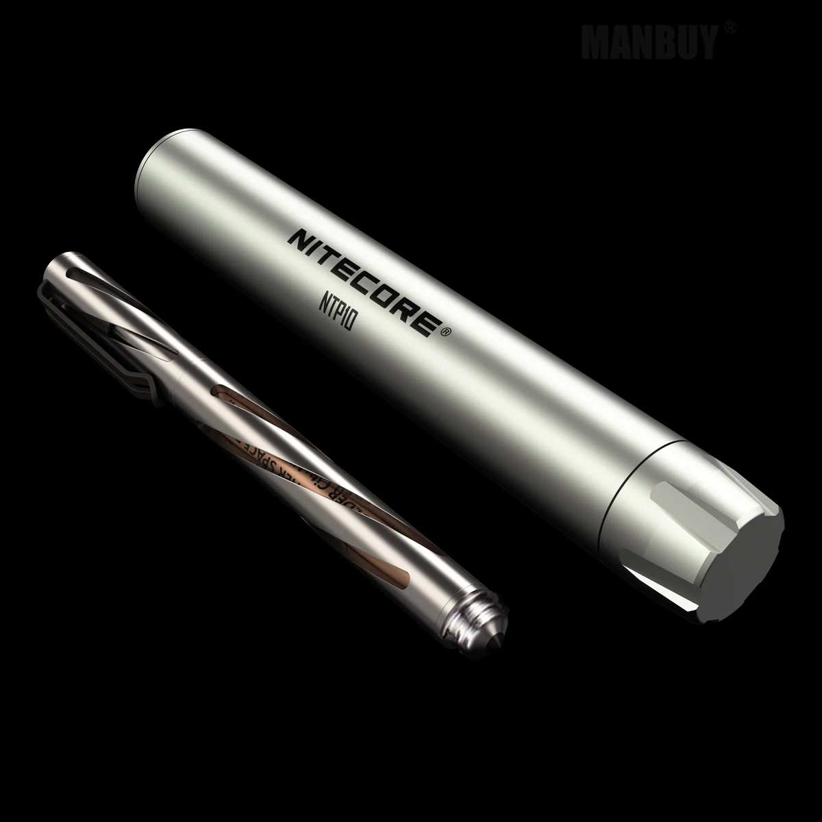 Титановая тактическая ручка NITECORE NTP10 из вольфрамовой стали с коническим кончиком