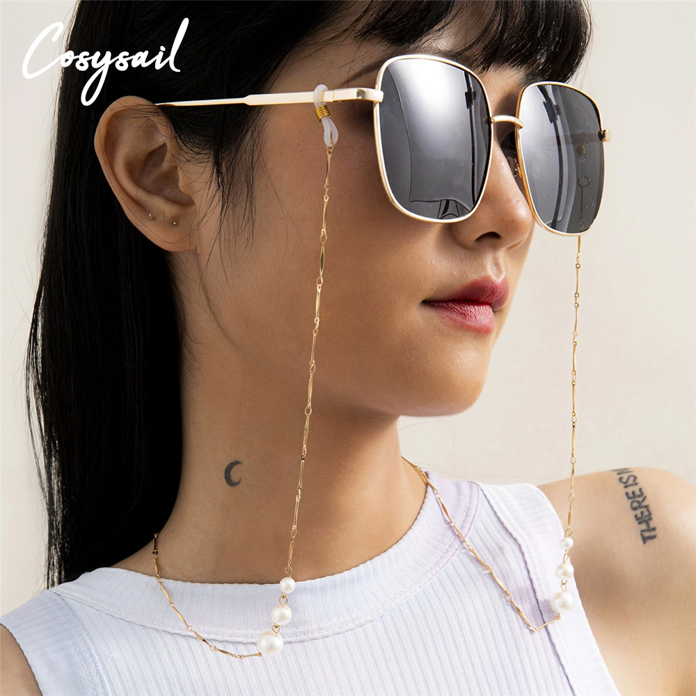 

Cosysail 2021 New Trendy Pearl Sunglasses Chains for Women Outside Casual Sunglasses Accessory Necklace Gift