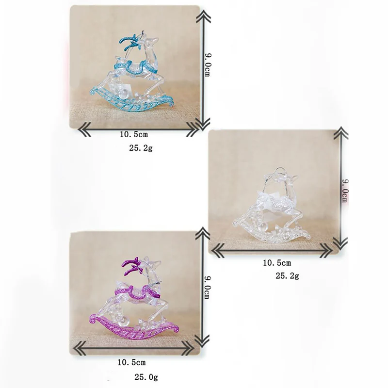 1PCS Christmas Ornaments Table Crafts Pendant Elk Printed Decorations New year gift Cute Deer for Home Decor | Дом и сад