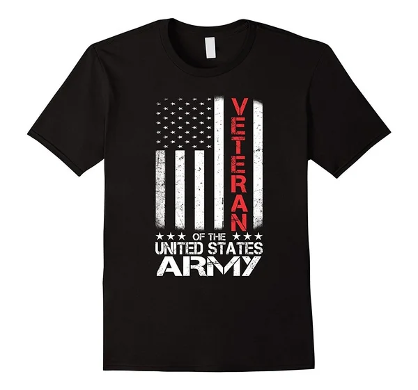 Новая модная крутая Мужская футболка с американским флагом США для ветеранов