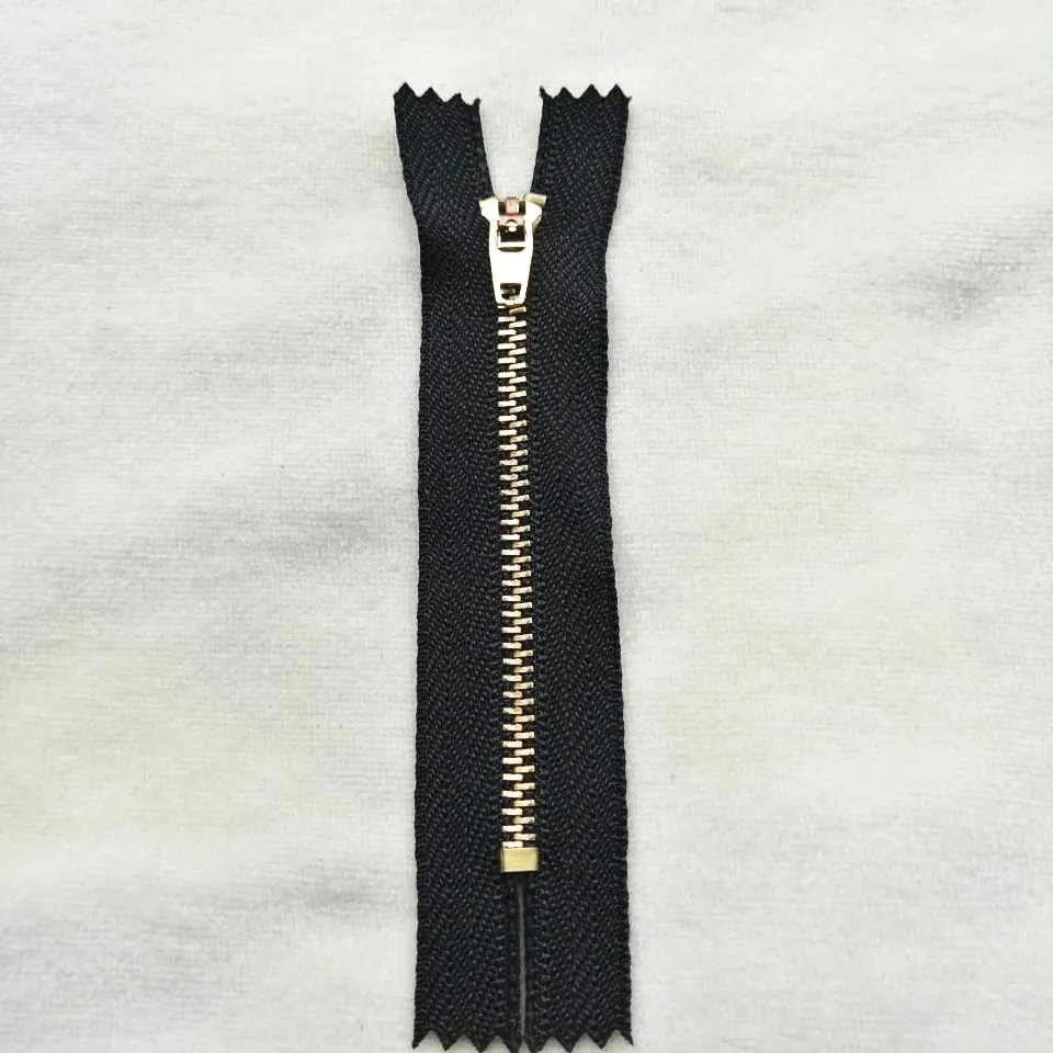 10Pcs 7.5Cm 3 # Brass Closed Tail Spring Head Denim Casual Pants Placket Copper Zipper | Дом и сад
