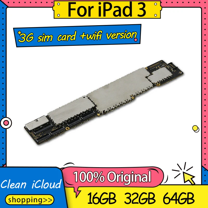 Материнская плата A1403 / A1416 или A1430 без iCloud для ipad 3 полная материнская оригинальная