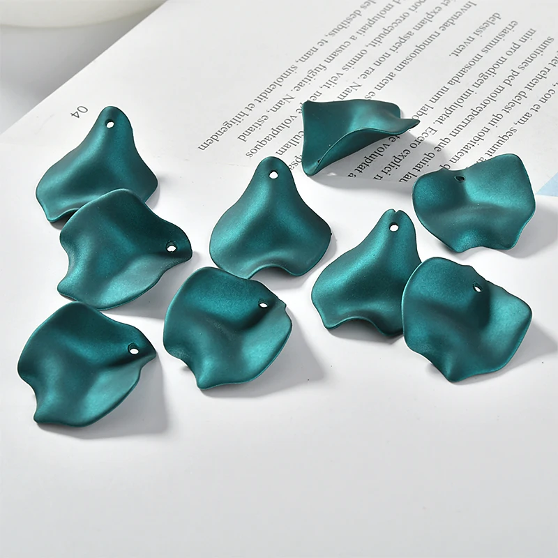 8 шт. новые модные красные и зеленые серьги с лепестками розы из материала сделай