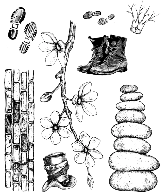 Прозрачный силиконовый штамп с цветами/печать для скрапбукинга своими