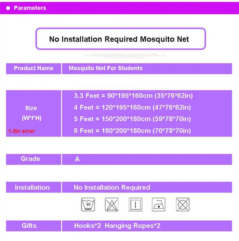 LeRadoreInsect сетчатая кровать для общежития москитная сетка студентов не установка