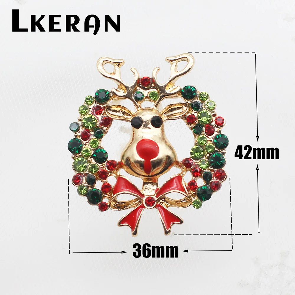 Ree FedEx-bot&oacute;n plano de diamantes de imitaci&oacute;n de Metal, decoraci&oacute;n con tema navide&ntilde;o, 100 piezas, puede soportar mezcla de colores para suministros de costura de ropa DIY-4