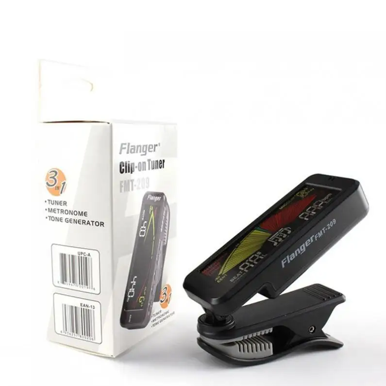 Гитарные тюнеры 3 в 1 гитарный тюнер большой ЖК экран метроном генератор с зажимом
