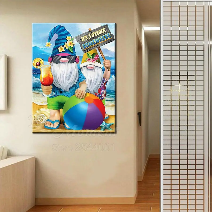 Алмазная живопись с изображением карлика пляжа солнца украшение холст для