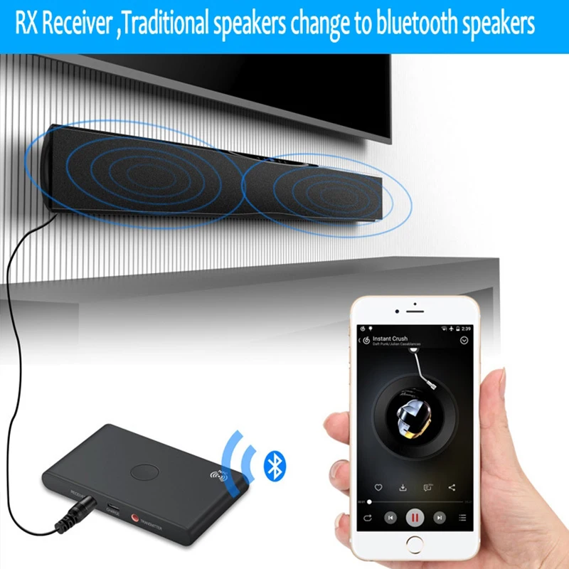Bluetooth передатчик 2 в 1 с поддержкой NFC и штекером AUX 3 5 мм|Беспроводные адаптеры| |