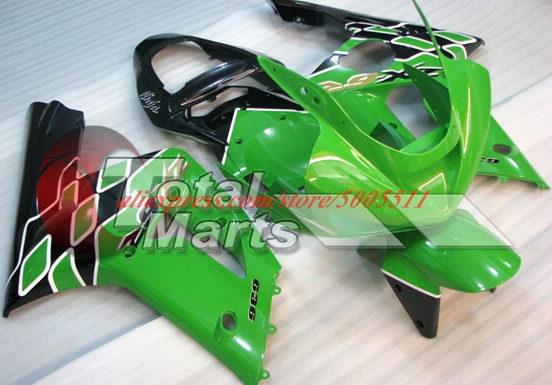 

4Gifts New ABS Motorcycle Fairings Kit Fit For Kawasaki Ninja ZX-6R 636 zx6r 2003 2004 03 04 bodywork set Cool green