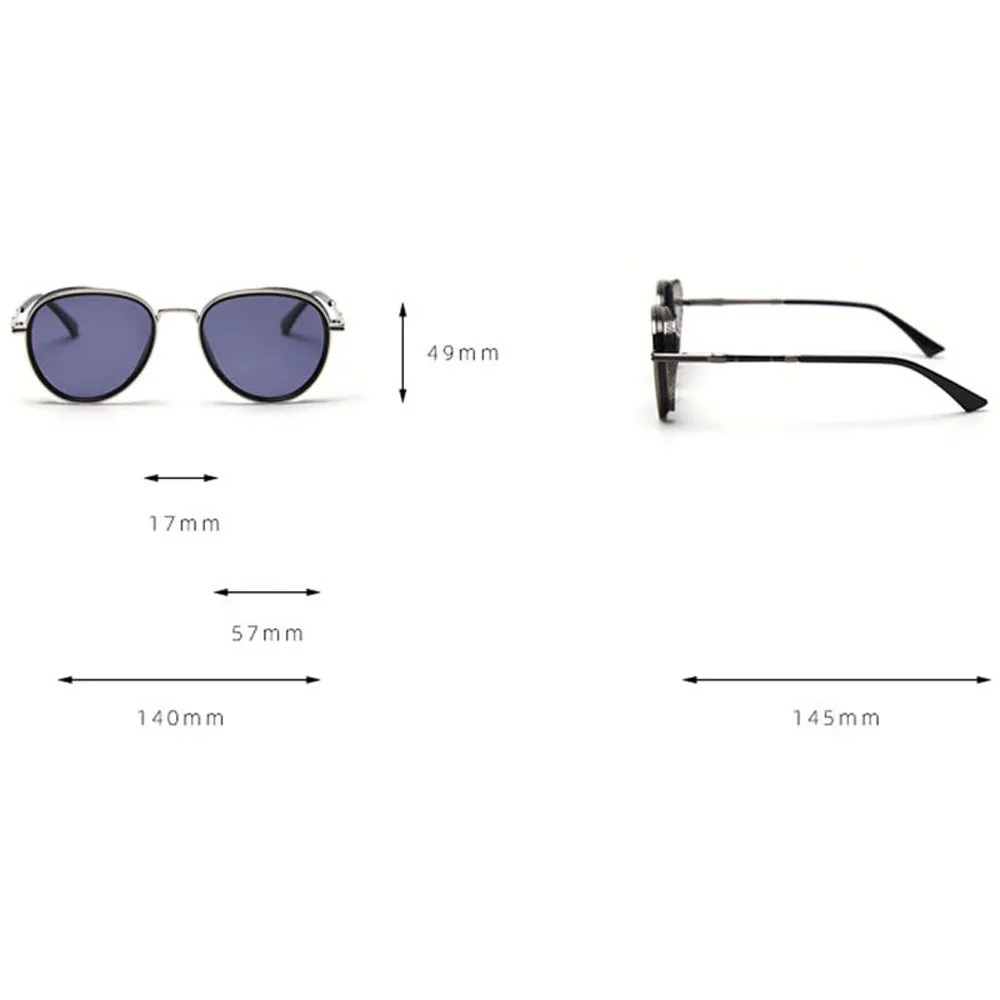 

Peekaboo steampunk retro polarized sunglasses for men shield male sun glasses women v400 metal blue windproof driving