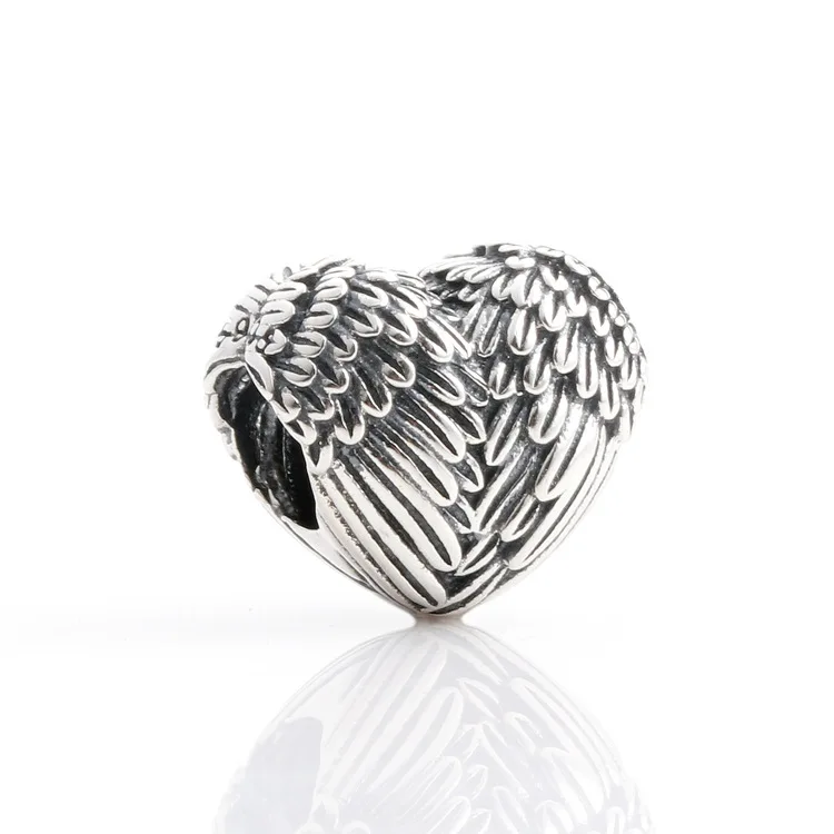

Genuine 925 sterling silver Angel Wing Beads fit original bracelet DIY Jewelry