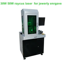 30W jewelry Gold ring metal fiber laser marking machine price for make jewelry marking with rotary axis