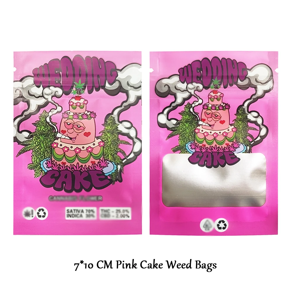 Розовые пакеты с рисунком торта на день рождения сумка защитой от запаха для