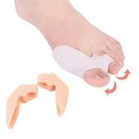 2pcs toes separator corrector professional silicone gel toe thumb hallux valgus corrector straightener foot care patch
