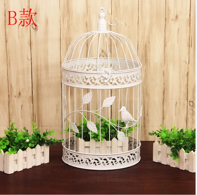 Кованые железные декоративные клетки для птиц украшения свадьбы фотографии