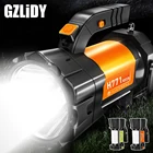 Мощный светодиодный фонарь, поискосветильник онарь, портативный с босветильник щением, 6 режимов, водонепроницаемый USB прожсветильник Тор, Фонарь для рыбалки 18650