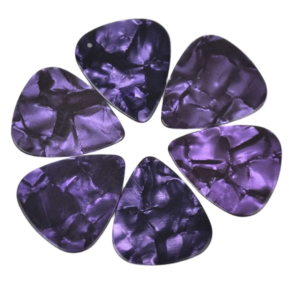 

Lots of 50pcs New Heavy 0.96mm Blank Guitar Picks Plectrums Celluloid Pearl Purple