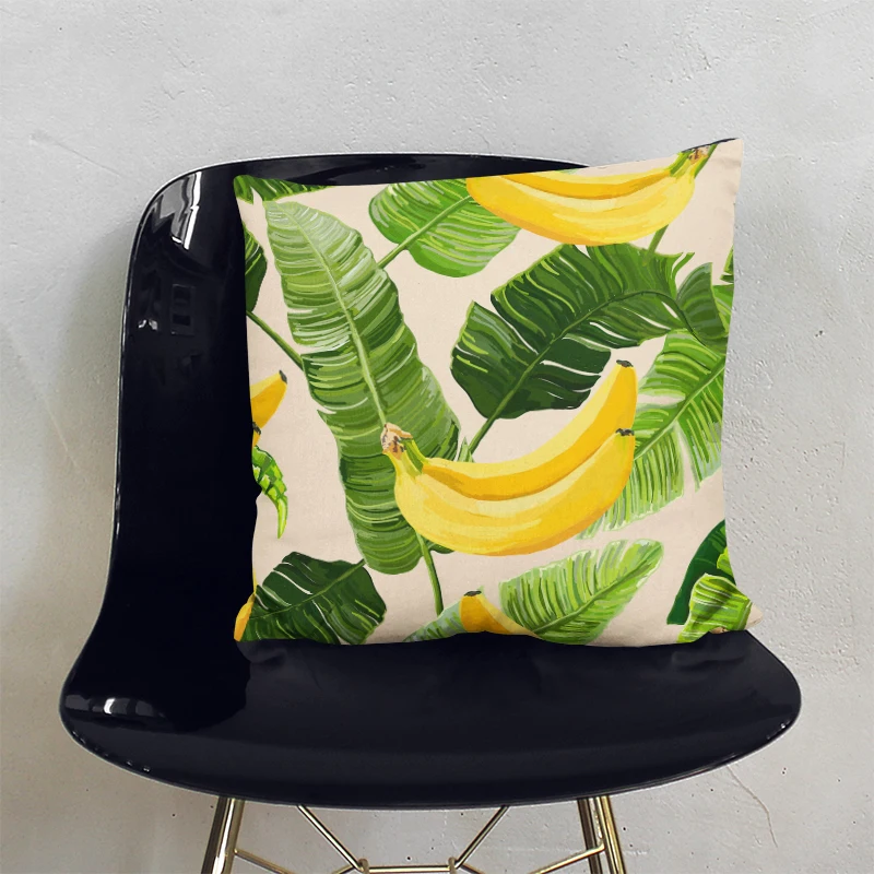 

yellow Cartoon Fruit Design Pillow Cover Throw Pillows for Living Room Sofa Soft Cushion Cover Home Decorative Pillows Cover Car