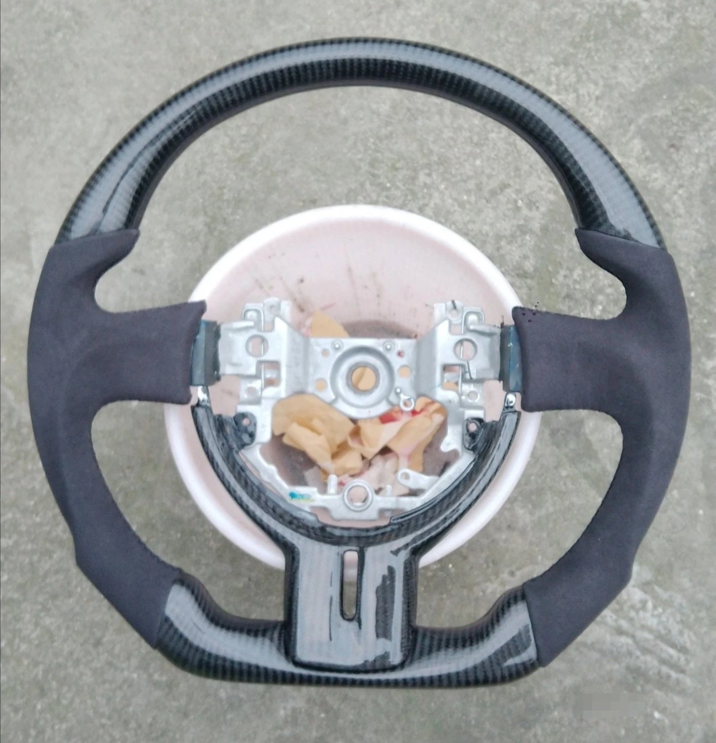 Дешево Руль рулевого колеса из углеродного волокна, руль с алькантараром и отделкой для Toyota 86 2013-2018, для Subaru BRZ, рулевое колесо в сборе