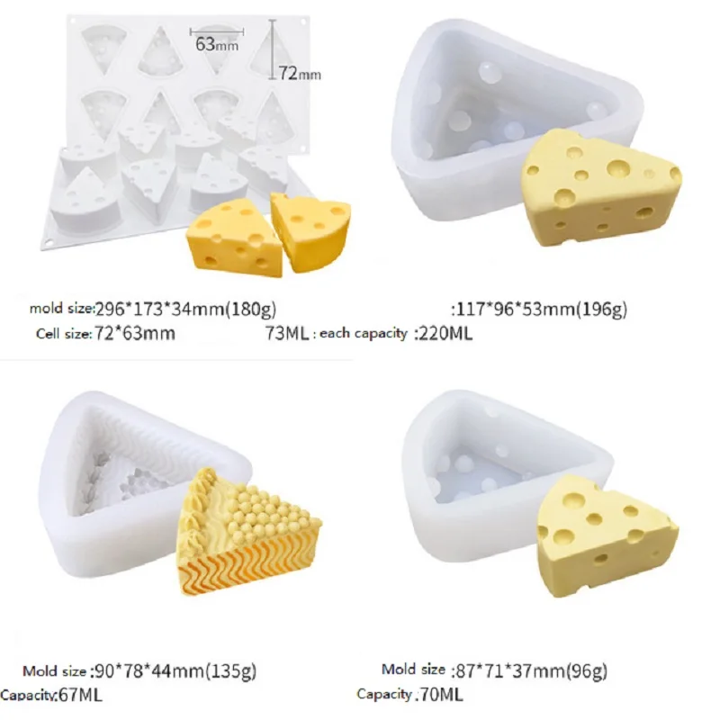 

Food Grade Diy Brushed Handmade Soap Scented Candle Sharpener For Cheese Mousse Cake Mould 8 Cavity Silicone Mold