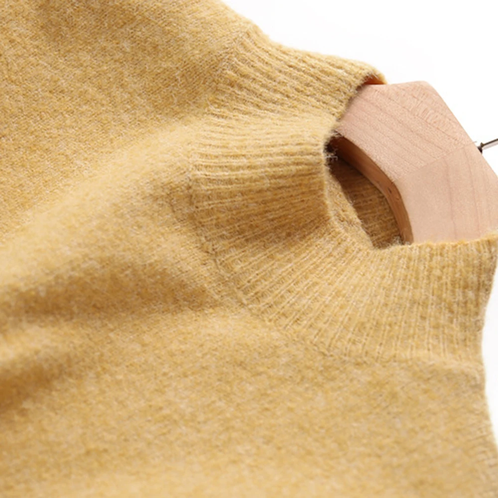 

2020 Autumn New Style Solid Color All-match Half High Wool Sweater Women Knit Bottoming Outer Sweater Women's Clothing