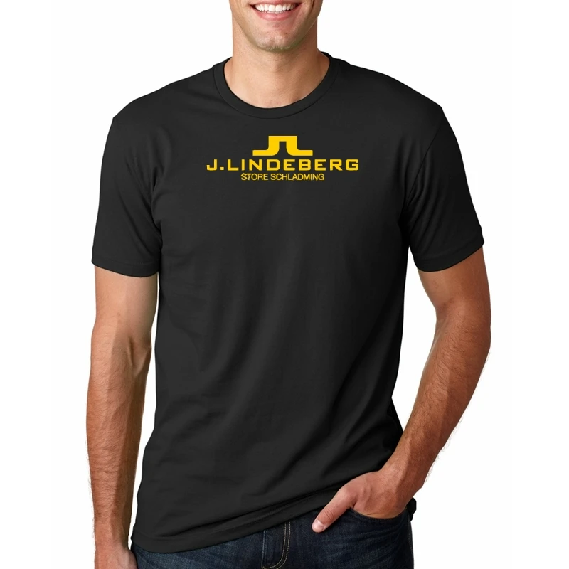 J Lindeberg/xS 5XL футболка с логотипом Гольфиста Бесплатная доставка круглым вырезом