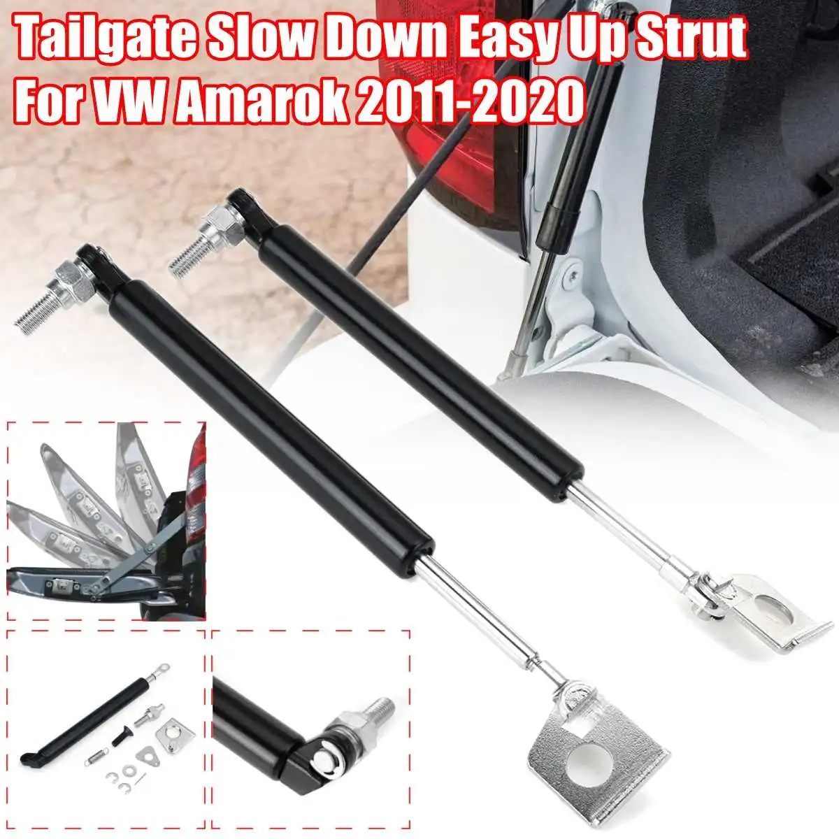 

Shock Assist for Volkswagen Amarok 2011-2020 Pickup Accessories Stainless Rear Tailgate Slow Down Gas Struts Damper
